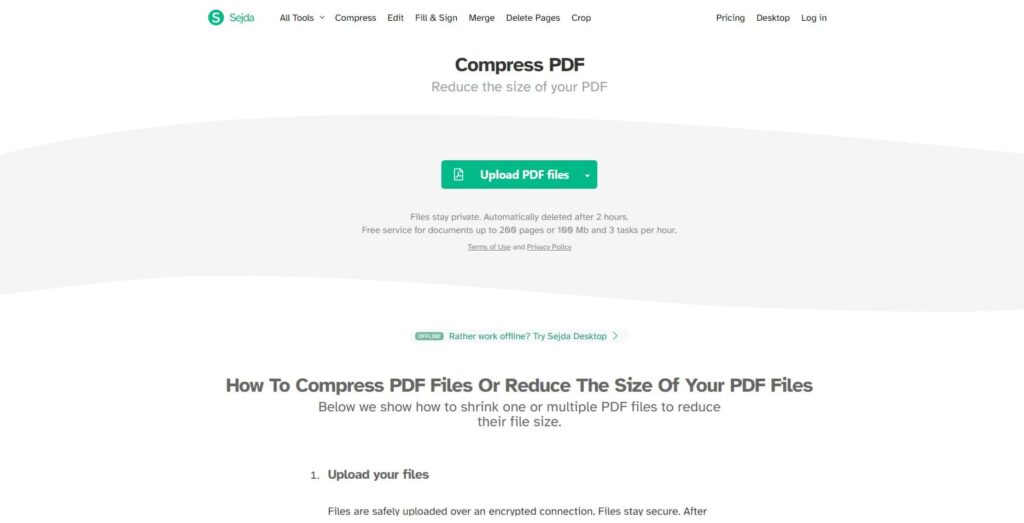 Compress PDF to 200kb