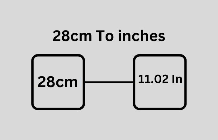 28cm to inches